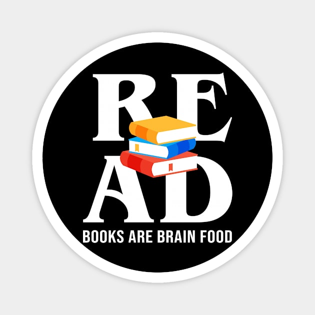 Books are brain food Magnet by teesumi